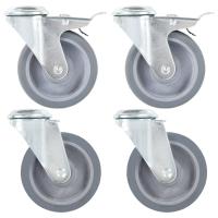 vidaXL Ruedas Giratorias con Agujero Pasador Diámetro de 100mm Materiales Cantidad 4 unidades,  8 unidades,  12 unidades y mas - details 0