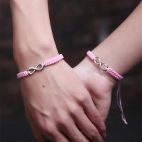 Pareja De Pulseras De Amor Infinito Hechas a Mano Para Hombres Y Mujeres Cadena De Cordón Tejida Con Encanto Joyería De Amistad - details 18