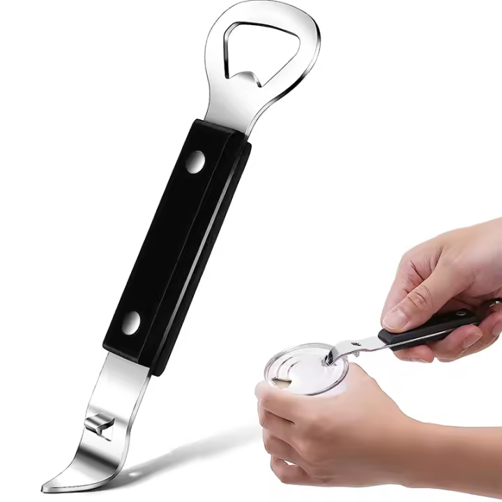 LMETJMA Abrebotellas Manual De Acero Inoxidable Pequeño Abre Latas Para Camping JT177 Eco-amigable Stockado - 1