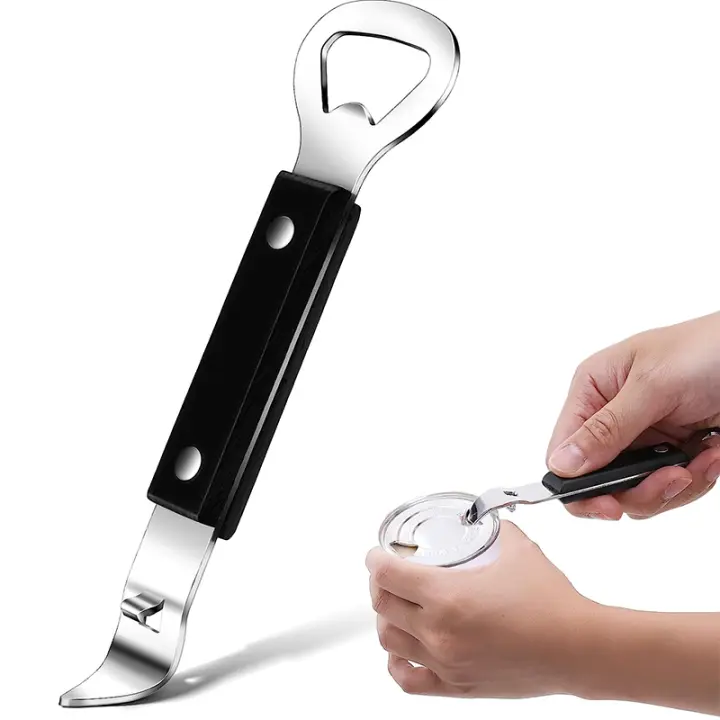 LMETJMA Abrebotellas Manual De Acero Inoxidable Pequeño Abre Latas Para Camping JT177 Eco-amigable Stockado - 1