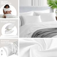 2 Pack Fundas De Almohada De 20"x26"/30" Poliéster Seda Respirable Con Cierre Envolvente Para Cabello Y Piel Regalo Para Mujeres Y Niñas - details 5