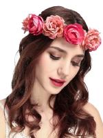 Diadema Floral Ajustable Para Mujer Coronación De Flores Guirnalda De Cabeza Para Boda Festival Fiesta Vacaciones Fotografía Accesorios - details 2