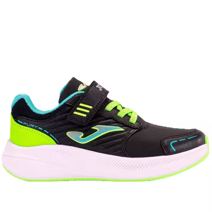 Zapatillas Running JR Joma Fury 2401 Negro Turquesa 106058  Calzados DEPORTES Deportivos Running Joma MARCAS - 1