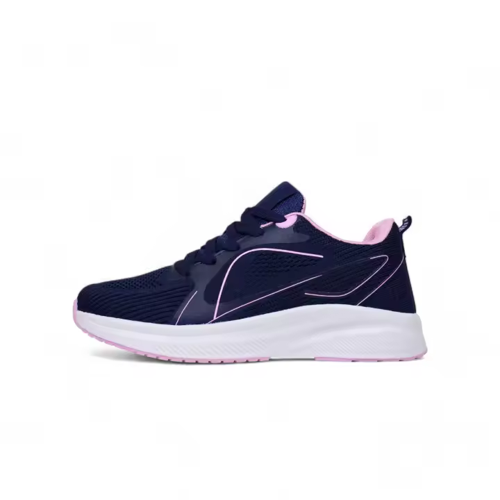 HLuna Zapatillas deportivas para mujer cubierta de malla respirable en color blanco azul marino y gris con rosa Deportivas running para mujer L-7504 - 1