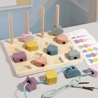 Juego De Rompecabezas Montessori Para Niños Juguetes De Madera Educativos De Colores Y Formas Juego De Adivinanzas Colorido Regalo Para Niños Edad 3-6 Años - details 2