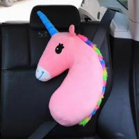 Almohada De Cojín De Peluche Suave Dibujos Animados Caballo Juguete Para Niñas Regalo De Cumpleaños Muñeco De Unicornio Kawaii Almohada De Hombro De Coche - details 13