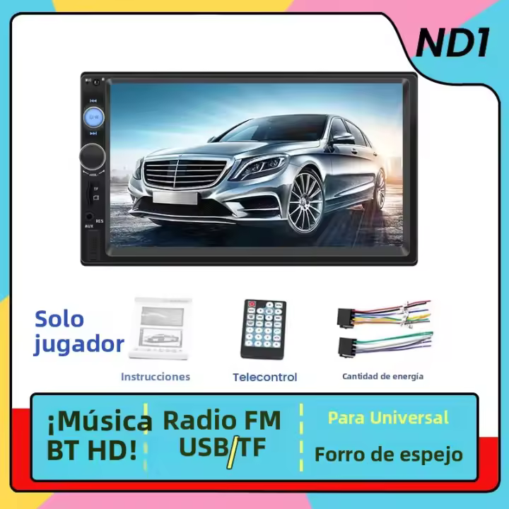 MEKEDE 2 Din MP5 Jugador De Radio Para Coche Universal Autoradio Multimedia 2DIN Audio Automático USB BT Tarjeta TF Pantalla Táctil HD De 7 Pulgadas - 1
