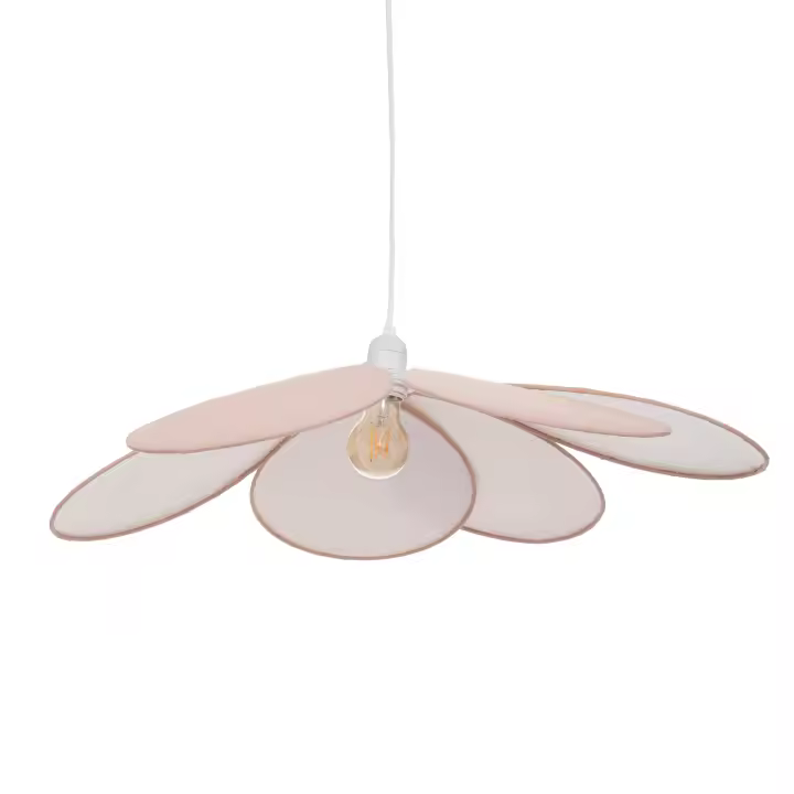 Atmosphera Lámpara Colgante Infantil Rosa - Decoración Romántica con Pantalla Corola - 1