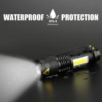 Mini Linterna LED Recargable USB Táctica Con Luz Potente Y Zoomable 5 PCS Lámpara De Emergencia Ajustable Para Escalada Camping Y Senderismo - details 3