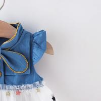 Vestido De Verano Para Niñas 0-3 Años Con Manga Volante Pequeño Y Lazo Estilo Cowgirl Polka Dot Colorido Vestido De Princesa Dulce - details 10