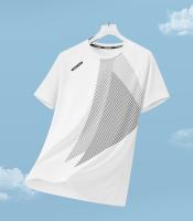 Camiseta De Hombre Verano Seda De Hielo Secado Rápido Cuello Redondo Manga Corta Estampado Rayado Casual Deportivo Para Running - details 13