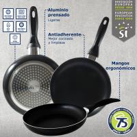 San Ignacio Juego de Sartenes Antiadherentes en Aluminio Prensado para Inducción - details 3