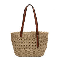 Bolso De Hombro Para Mujer Casual De Rotura Gran Capacidad Tejido De Paja De Verano Bolso De Playa Bolso De Viaje Para Dama - details 21