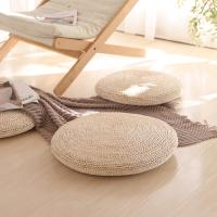 Tatami futón Meditación cojín Gruese/Fino Redondo almohada maíz máscara Paja trenza Mat estilo Japonés cojín con Guata de Seda - details 1