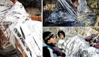 Manta reflectante de emergencia plegable de 10 piezas para salvar vidas | Protección contra el frío, el sol y las bajas temperaturas - Camping al aire libre - details 1