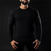 Camiseta De Manga Larga De Algodón Para Hombre Moda Otoño Camiseta Deportiva Casual Para Gimnasio Y Bodybuilding Tops Masculinos - details 1