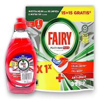 Detergente Fairy Platinum - Lavavajillas Manual 400ml + 30 Cápsulas para Maquina. - details 0