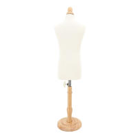 Elegante Torso De Hombre Maniquí Con Soporte Fácil De Montar Para Diseño Material De Madera Sin Químicos Peligrosos - details 5