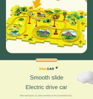 Juguete Educativo Para Niños Asamblea DIY De Coche Eléctrico Con Vía Automática Escena De Ciudad Construcción Regalo De Día De La Tierra - details 2