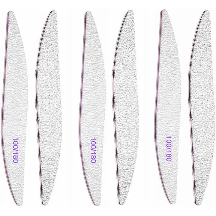 6 Pcs Limes a Ongles Professionnelle, Lime a Ongles 100/180 Double Face Lavable, Lime a Ongle Idéal pour Les Salons De Manucure, Le Diy Nail Art à La Maison - 1