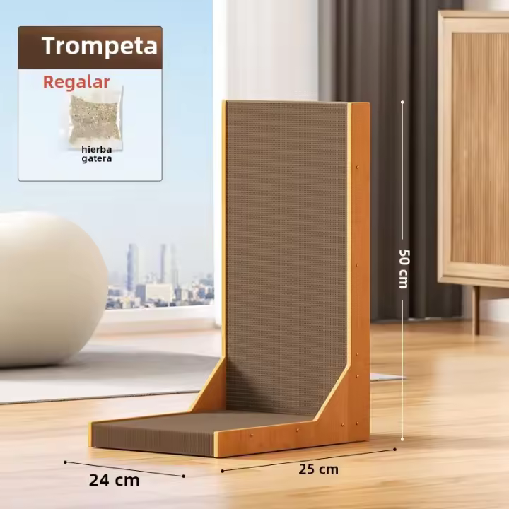 Tablero De Rasguñar Para Mascotas Largo Y Recto Matriz De Papel Corrugado Juguete Protector De Muebles Para Gatos Y Gatitos - 1