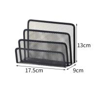 Estante De Escritorio Tridimensional De Metal Para Oficina Y Escuela Soporte De Cuaderno De Negocios Organizador De Archivos Durable Y Versátil Tamaño Compacto 17.5X13X9CM - details 0