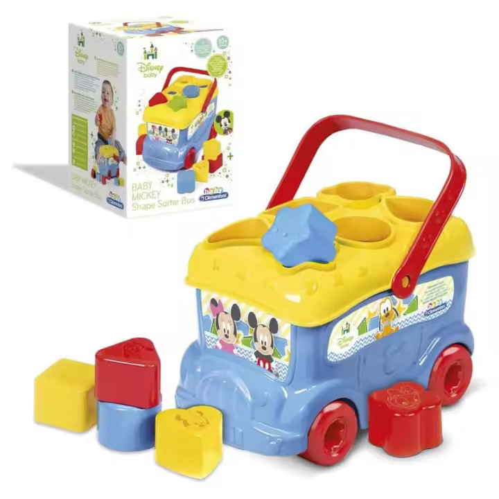 Atubobús de Mickey Mouse con formas para bebés de Clementoni 14395 - 1