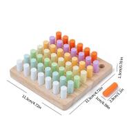 Juguetes Educativos Montessori Para Niños Bloques De Madera Coloridos Entrenamiento De Coordinación Ocular-Mano Y Conocimiento Cognitivo - details 10
