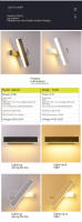 Lámpara De Pared LED Giratoria Creativa Para Dormitorio Y Sala De Estar Iluminación Nocturna Personalizada Simple Para Lectura Y Decoración De Hoteles - details 8