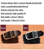 Cinturón De Cuero Genuino Para Hombres Con Hebilla De Alta Calidad Estilo Casual Cowboy Moda Negocios Cinturones De Cuero De Vaca Para El Pecho - details 6