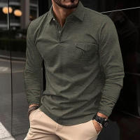 Camisa Polo Larga Para Hombre Otoño/Invierno Nueva Caramel Casual Con Bolsillos Talla Europea ZJPL8-2 Polyester Unissex - details 5