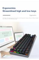 Teclado Mecánico De Juego Mini K620 RGB Con Retroiluminación Teclas Personalizables Y Hotswap USB Para PC Rosa Y Blanca - details 33