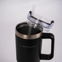 Flamingueo Vaso Termico - Taza Termo Acero Inoxidable Termo Cafe Para Llevar Bebidas Frías 24h y Calientes 10h Botella Termica 1,18 Litros - details 2