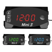 Medidor De Voltaje Digital Para Motocicleta 6V-30V 3 En 1 Reloj Y Termómetro Tester De Batería Medidor De Tiempo - details 19