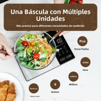 Báscula Inteligente De Cocina De Acero Inoxidable Para Alimentos Calculadora De Nutrición Calorías Proteínas Grasa Carbohidratos 11LB/5kg Para Cocina Saludable - details 5