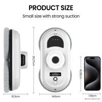 5600pa Home Window Auto Spray Limpieza Robot Aspirador Múltiples Modos Inteligentes de Limpieza de Ventanas Trabajo Automático Mando a Distancia Inteligente Seguro Anti Caída Limpia Cristales Eléctrico - details 2