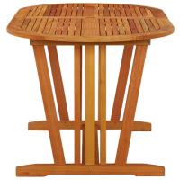 vidaXL Mesa de jardín madera maciza de eucalipto 160x85x75 cm - details 2