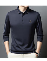 Camisa Polo De Larga Manga Para Hombre Marca De Lujo Algodón De Seda Con Estampado De Letras Casual Negocios Primavera Otoño - details 25