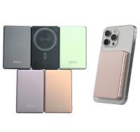 Banco de energía magnético ultrafino,Batería Externa 6000 mAh, Batería Inalámbrica, Carcasa de aleación de aluminio，Power Bank PD Carga inalámbrica rápida de 15 W, USB-C de 20 W. Compatible con iPhone 15,14,13,12,11X, Android, - details 0