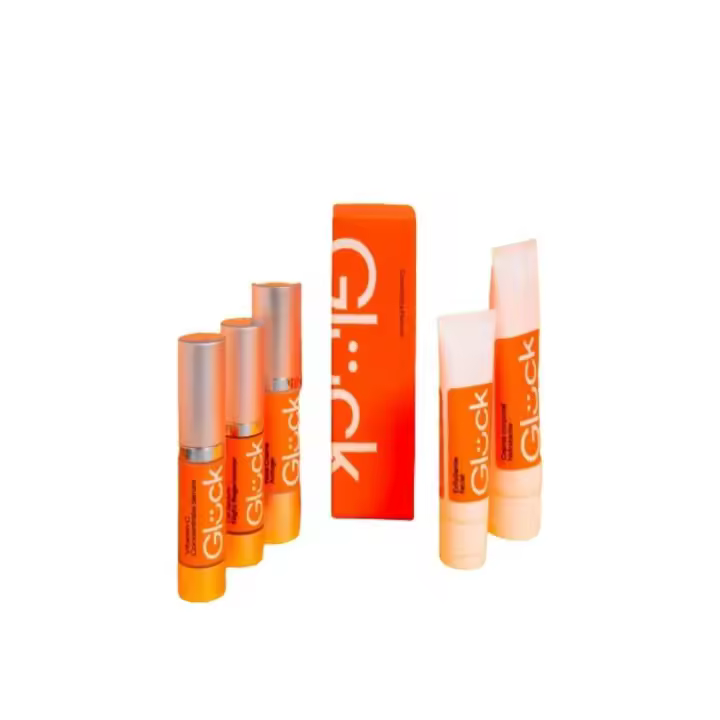 Glück: Set Completo Cuidado de la Piel Natural Antiarrugas, Rejuvenecedor, Antimanchas, Vitamina C, Iluminador, Serum Oil, Regenerador, Hidratante, Exfoliante y Crema Corporal - 1