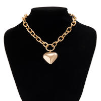 Collar De Moda Lacteo Con Colgante De Corazón Y Cadena O Grande Para Mujer Joyería De Encanto Collar De Cuello Para Fiesta Boda - details 4