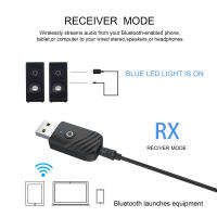 Adaptador Bluetooth Inalámbrico 3 En 1 Transmisor Receptor Con Auricular Para Coche Reproductor De Música Y Altavoz AUX USB 3.5mm - details 2