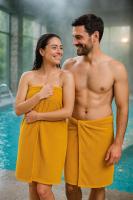 Toallas Baño Grandes 70x140cm Algodón 450g/m² – Suaves y Absorbentes – Toallas de Ducha para Hogar, Piscina, Gimnasio o Hotel - Calidad Premium - Alta Resistencia - details 1