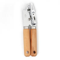 Abrebotellas Ergonómica De Acero Inoxidable Con Mango De Madera Profesional Abrejars Y Botellas Manual Accesorio De Cocina - details 4