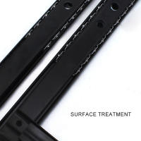 Guía De Riel deSuspensión Para Cajón Plegable Y Telescópico Con Soporte De Encaje Mudo Y Ajustable En Color Negro Para Muebles - details 3