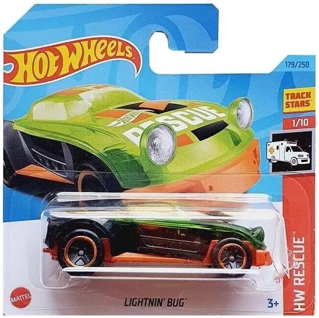 MATTEL - Hot Wheels -  Lightnin Bug 1/10 Hw Rescue - 179/250 -  Die Cast Car -  Escala 1.64 - Diversión para todas las edades - És perfecto tanto para coleccionistas como para fans - Recomendado para mayores de 3 años - 1