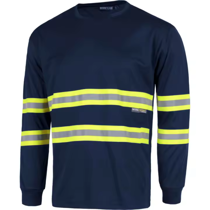 WorkTeam Camiseta Manga Larga de trabajo con cintas reflectantes de poliéster transpirable - 1