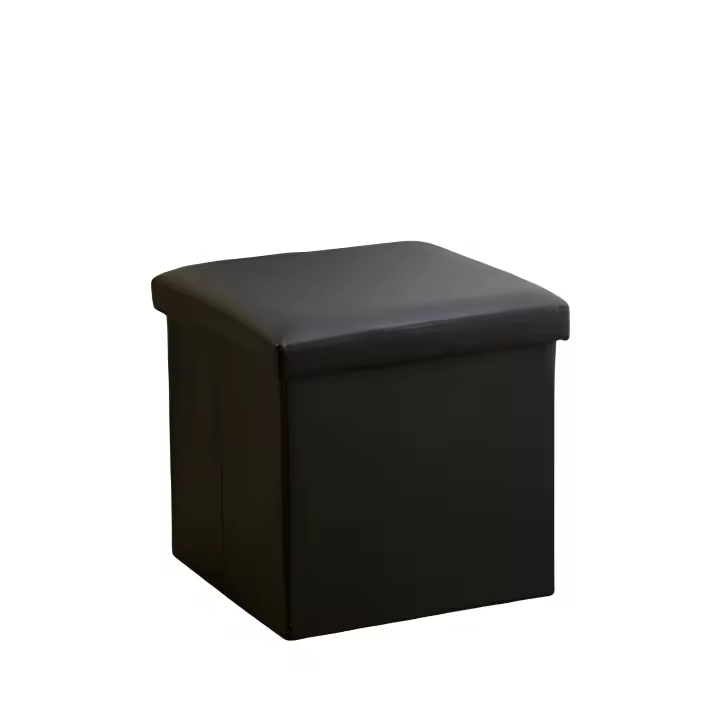 LILI HOME Puff Ottoman PVC Negro - Diseño Elegante y Funcional 📏 Dimensiones de los Puffs: 📌 Puff Grande: 76 x 38 x 38 cm 📌 Puffs Pequeños: 38 x 38 x 38 cm. Su acabado en PVC negro le da un toque moderno y sofisticado, mientras q - 1