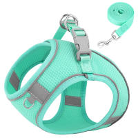 Harnés De Nylon Para Perros Y Gatos Pequeños Y Medianos Conjunto De Correa Reflector Y Harnés De Malla Para Verano Ajustable Para Chihuahua - details 10