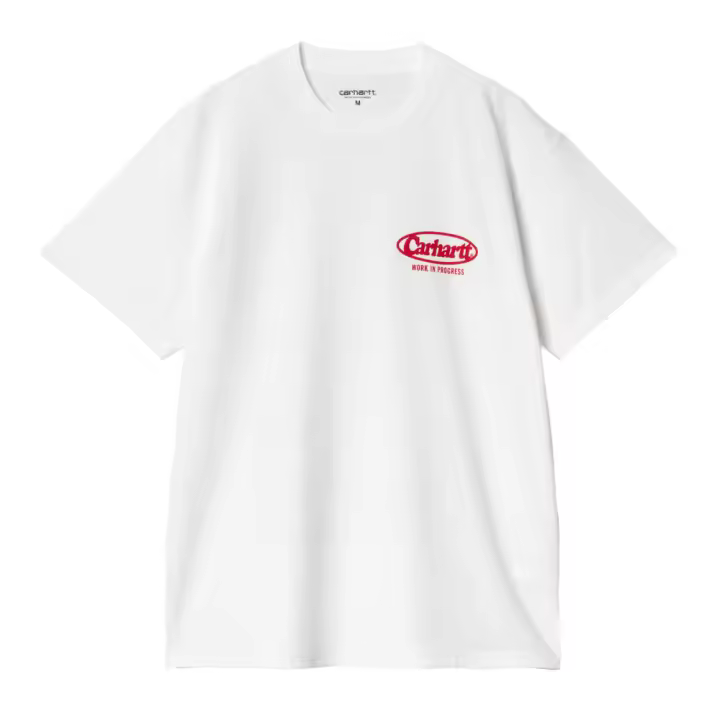 Camiseta Blanca Carhartt Logo T-Shirt White de Corte Holgado con Estampado gráfico - 1